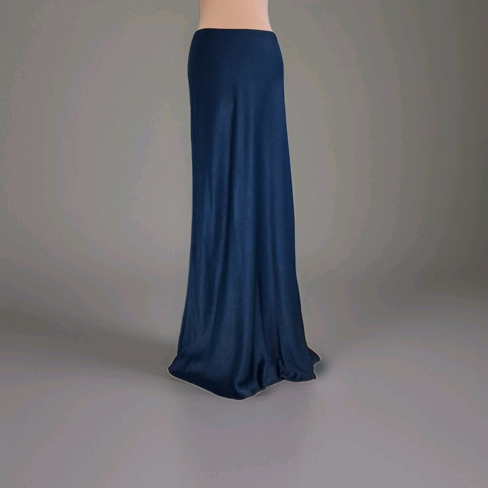 Cut Loose Textured Satin Maxi Skirt Womens Sz S 90s Minimalist Grunge Vtg USA